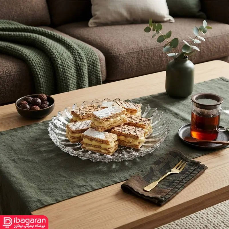 شیرینی خوری بلور مدل سلین کادو