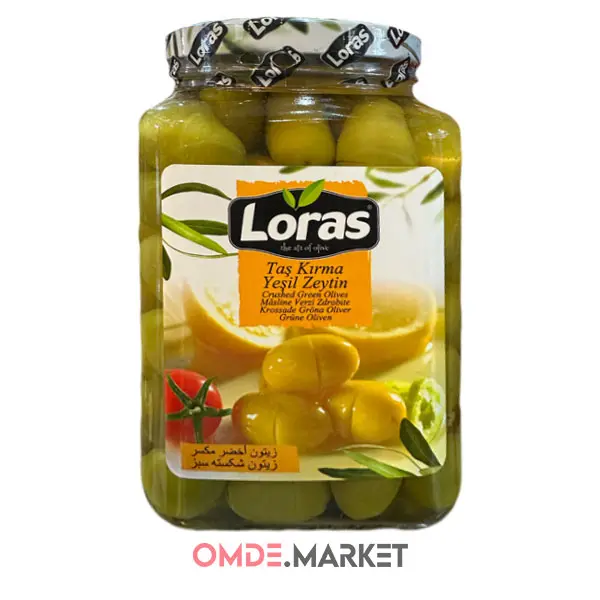 زیتون سبز Loras لوراس شکسته 900 گرمی