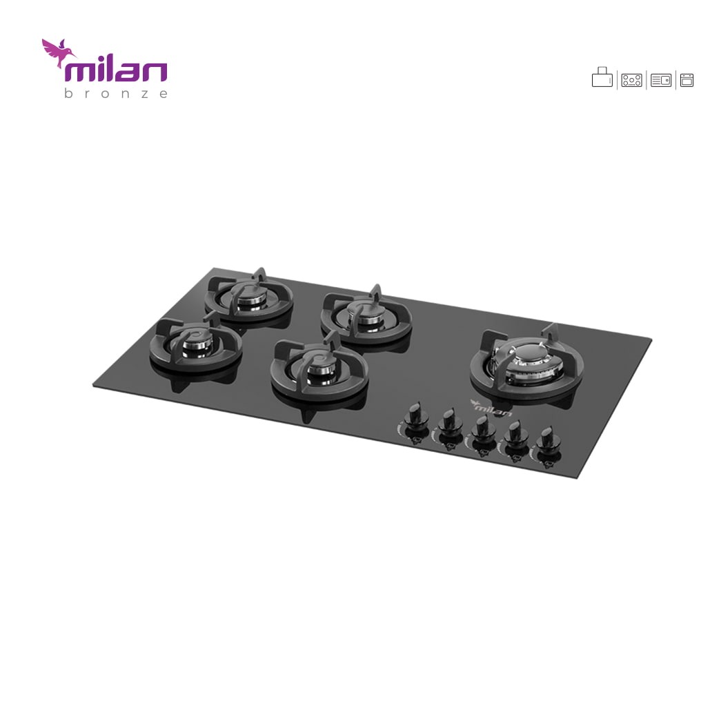 گاز پنج شعله شیشه ای G93 میلان برنز (پس کرایه)