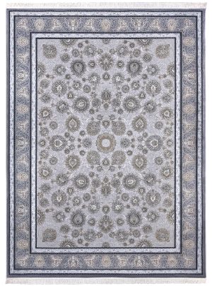 فرش نگین مشهد سایز 6*3 ( 18 متری) طرح 2611 خاکستری 700 شانه تراکم 2550 تمام نخ اکریلیک