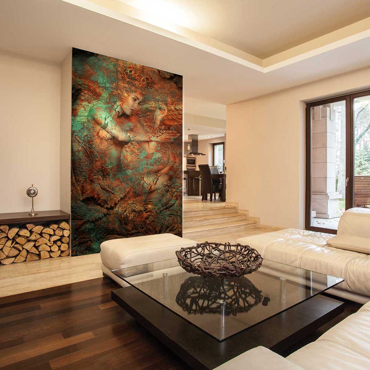 پوستر دیواری سه بعدی تابلو نقاشی زن