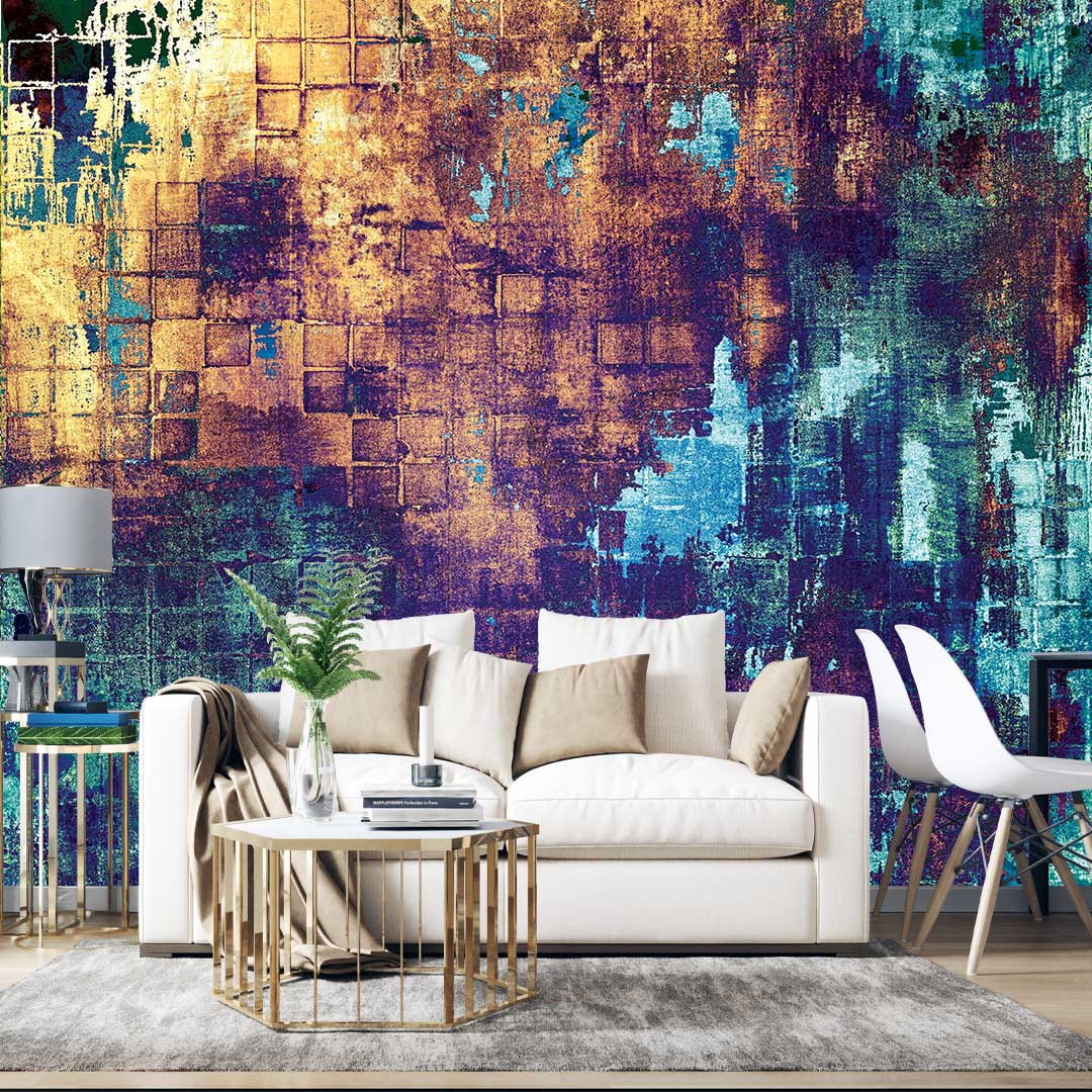 پوستر دیواری سه بعدی لاکچری رنگی t 4118
