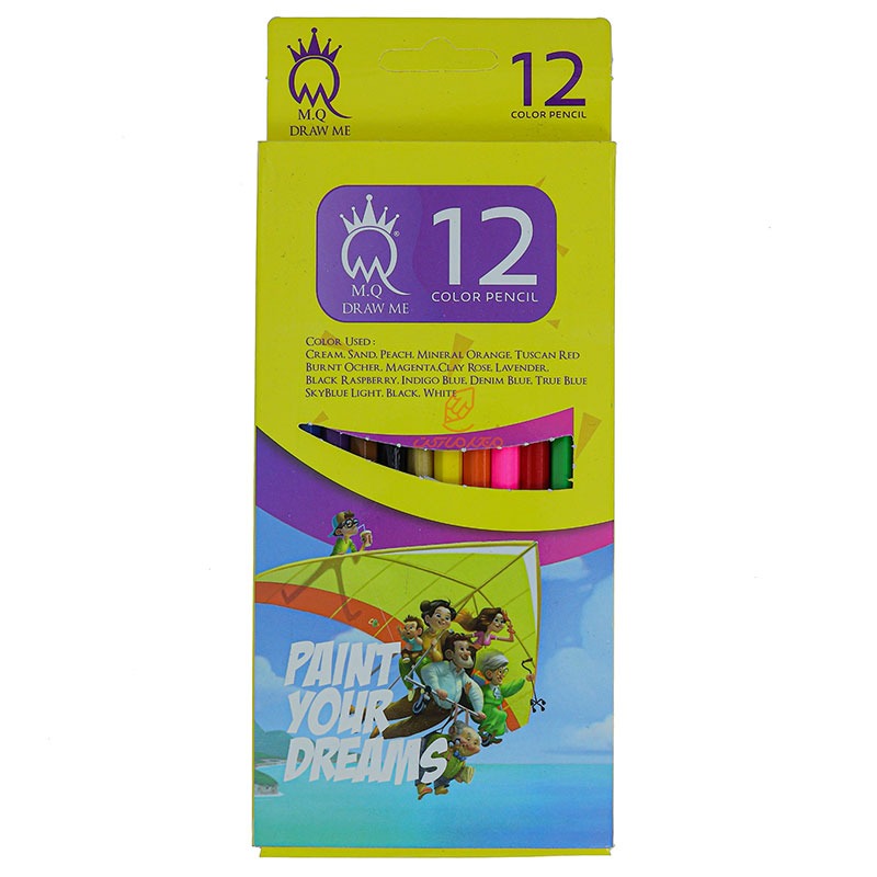 مداد رنگی 12 رنگ M.Q ام کیو 