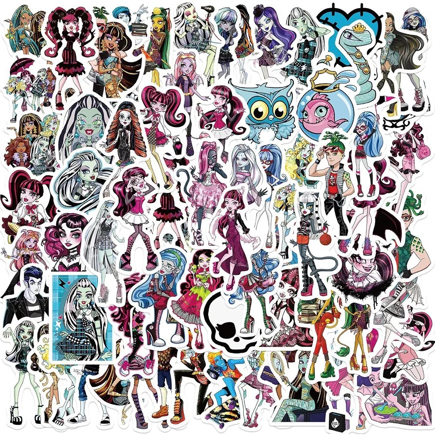 استیکر عمده اقتصادی انیمیشن مانستر های Monster High