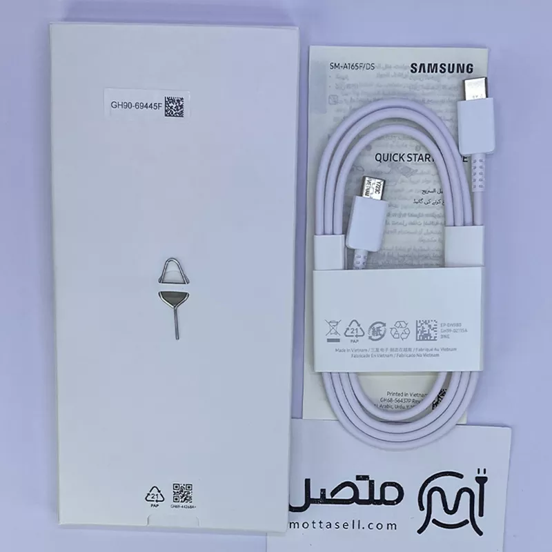 کابل شارژ 25 وات دو سر تایپ سی اصلی سرکارتنی Samsung Galaxy A26 به همراه سوزن سیم کارت