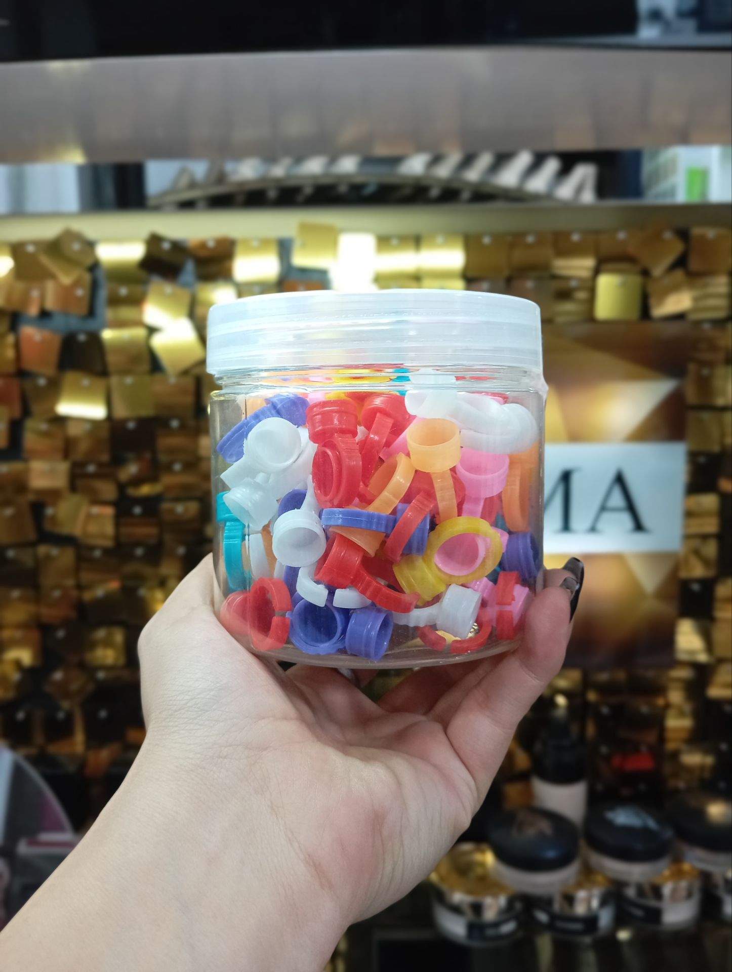 تشتک انگشتی رنگی استوانه 120عددی (به صورت رندوم)