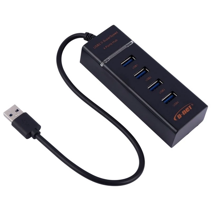 هاب 4 پورت usb دی نت D-Net مدل 423 رنگ مشکی