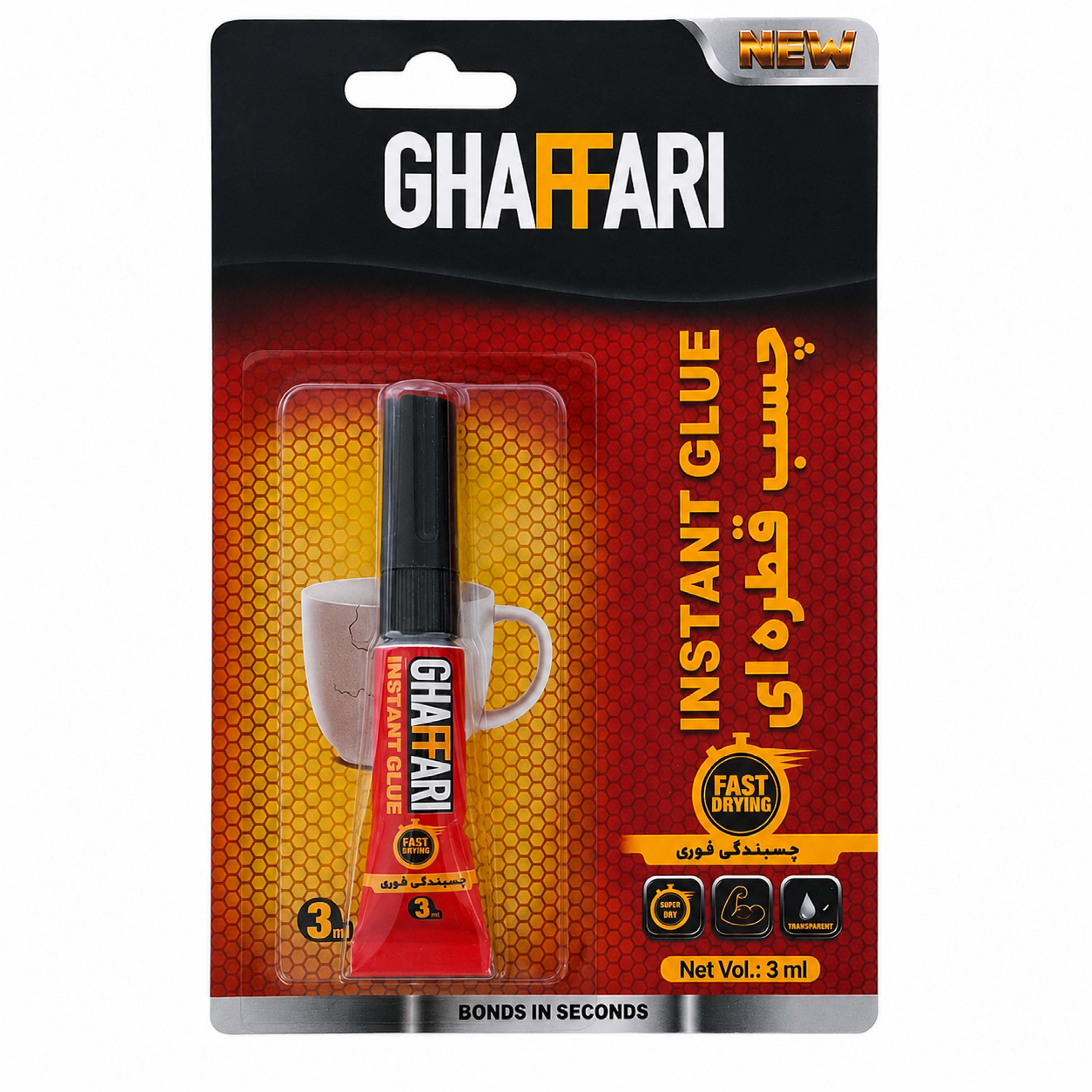 چسب قطره ای غفاری مدل INS-123 حجم 3 میلی لیتر