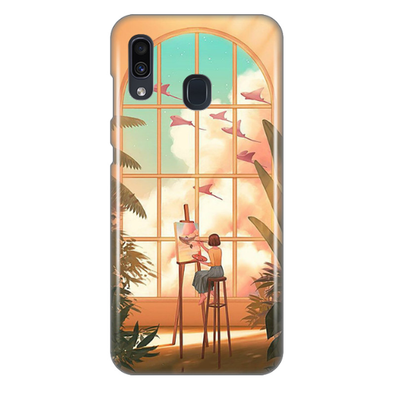گاردگوشی طرح دختر نقاش کد DIMO-049 مناسب گوشی سامسونگ Galaxy A30 Galaxy A20/گارد گوشی/قاب گوشی/گاردa20/قاب a30/قاب A30