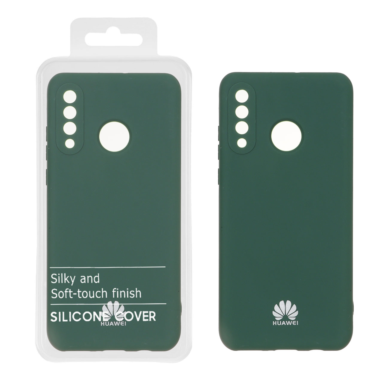 قاب نیو سیلیکون محافظ لنزدار RFF مدل Huawei P30 Lite - سبز (پک دار)