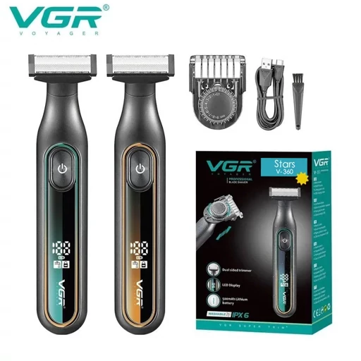 ماشین اصلاح شارژی صورت و بدن ضد آب وی جی ار مدل V-360