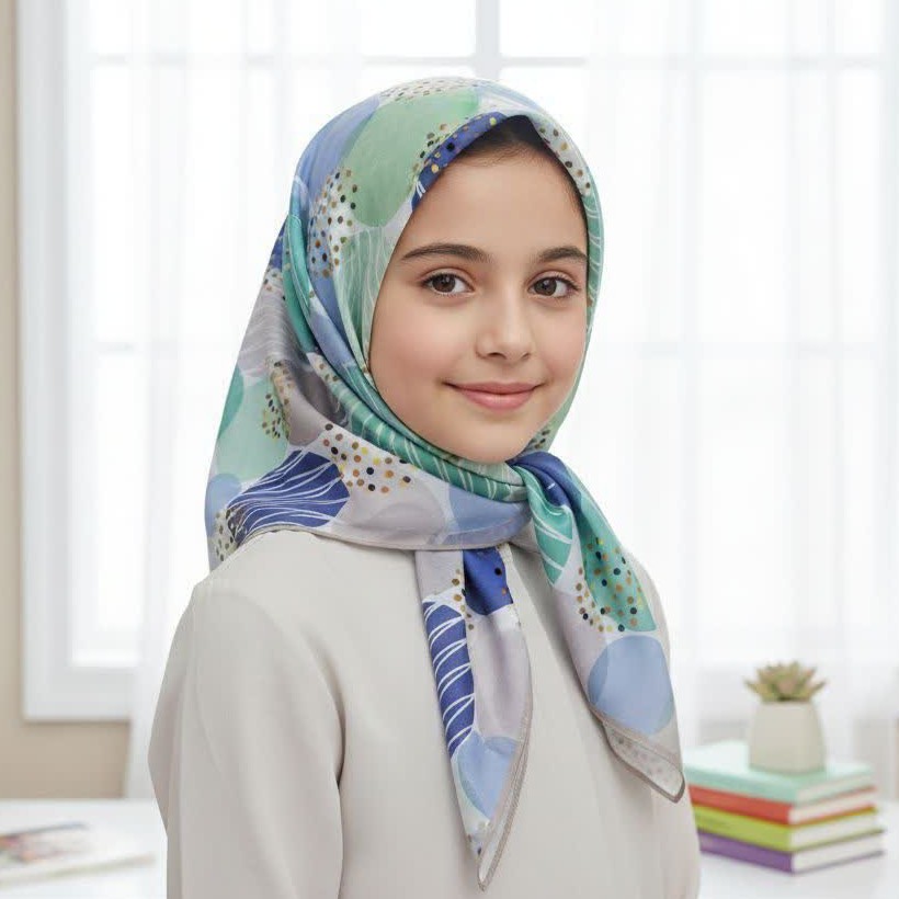 روسری نخ وال دخترانه قواره 80