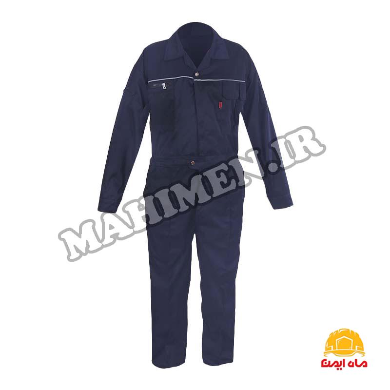 لباس کار یکسره طرح خلبانی رنگ سرمه ای
