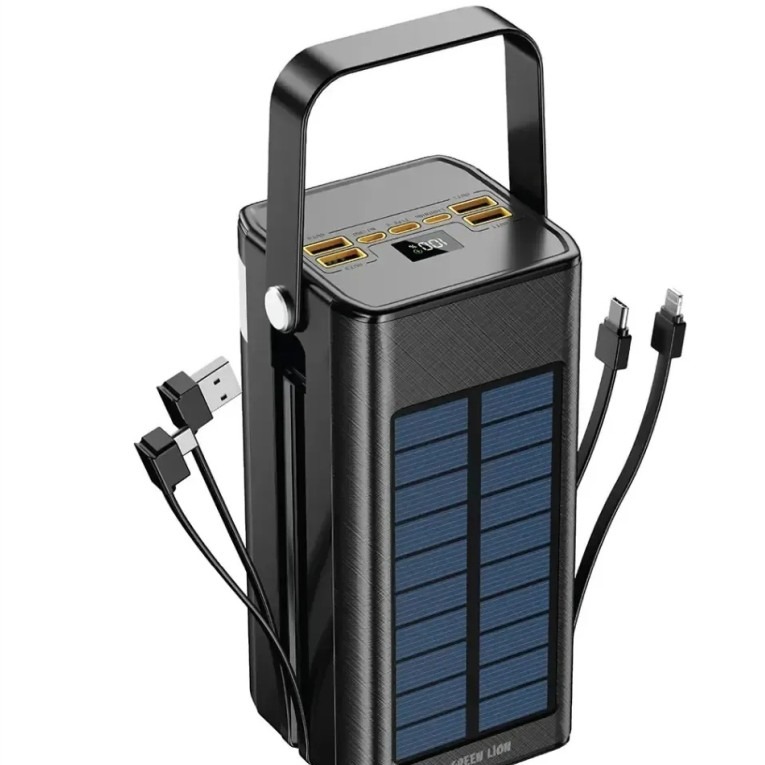 پاوربانک خورشیدی 100000 میلی آمپر گرین لاین مدل Green Lion Solar X 100000mAh Powerbank GL-PX79