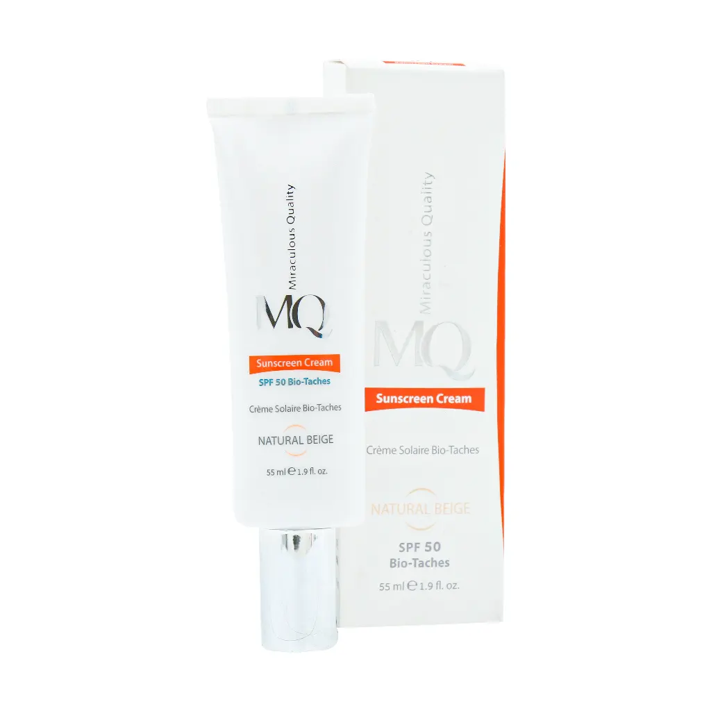 ام کیو کرم ضد آفتاب ضد لک رنگ بژ طبیعی با SPF +50