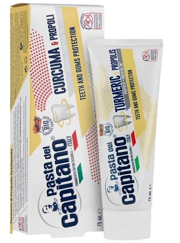 کاپیتانو خمیر دندان زرد چوبه 75 میل TURMERIC &amp; PROPOLIS
