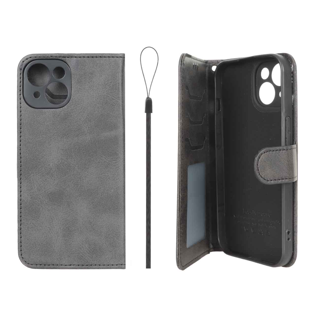 کیف موبایل مگنتی درجه یک داخل خز MNC Plus مدل Apple iPhone 15 - مشکی