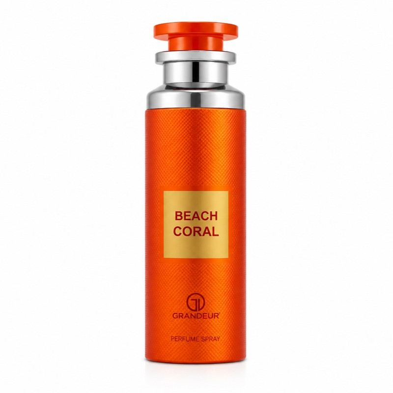 اسپری زنانه و مردانه گراندیور مدل BEACH CORAL با رایحه شیرین حجم 200 میلیلیتر