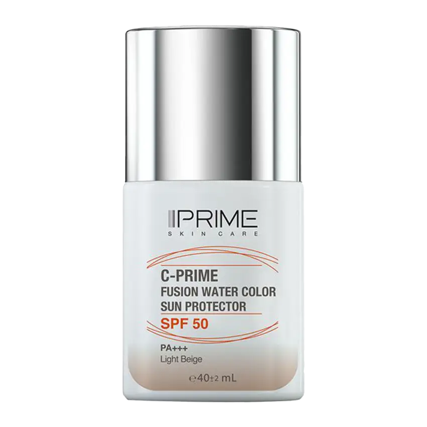 فلوئید ضد آفتاب رنگی فیوژن واتر ویتامین سی پریم SPF50