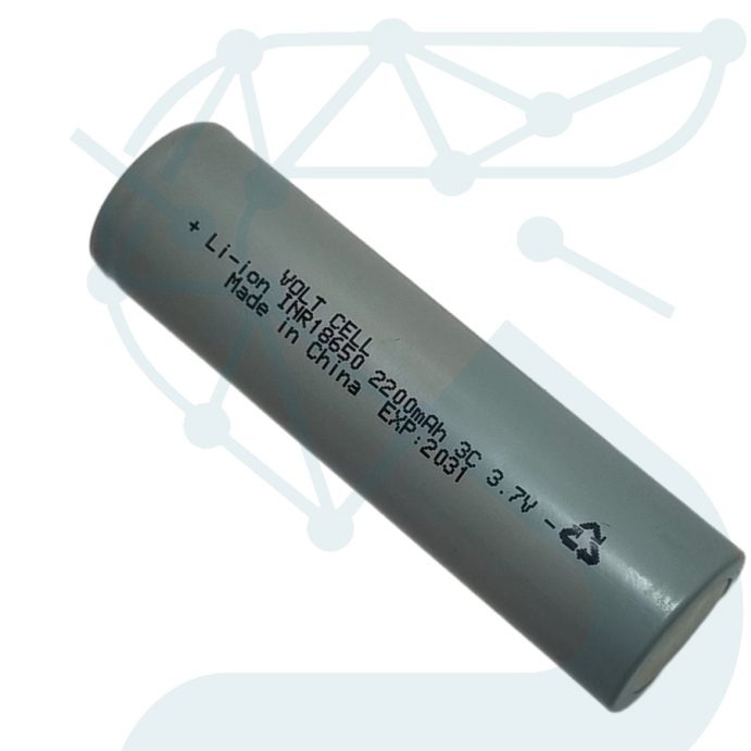 باتری لیتیوم یون 18650 ظرفیت 2200 میلیآمپر 3C برند Volt Cell