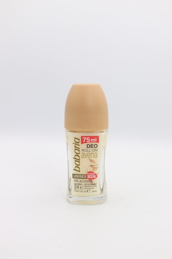 رول ضد تعریقمام برند باباریا مدل جو دوسر یونیسکس 75 میل اورجینال Babaria Avena Unisex Roll-On