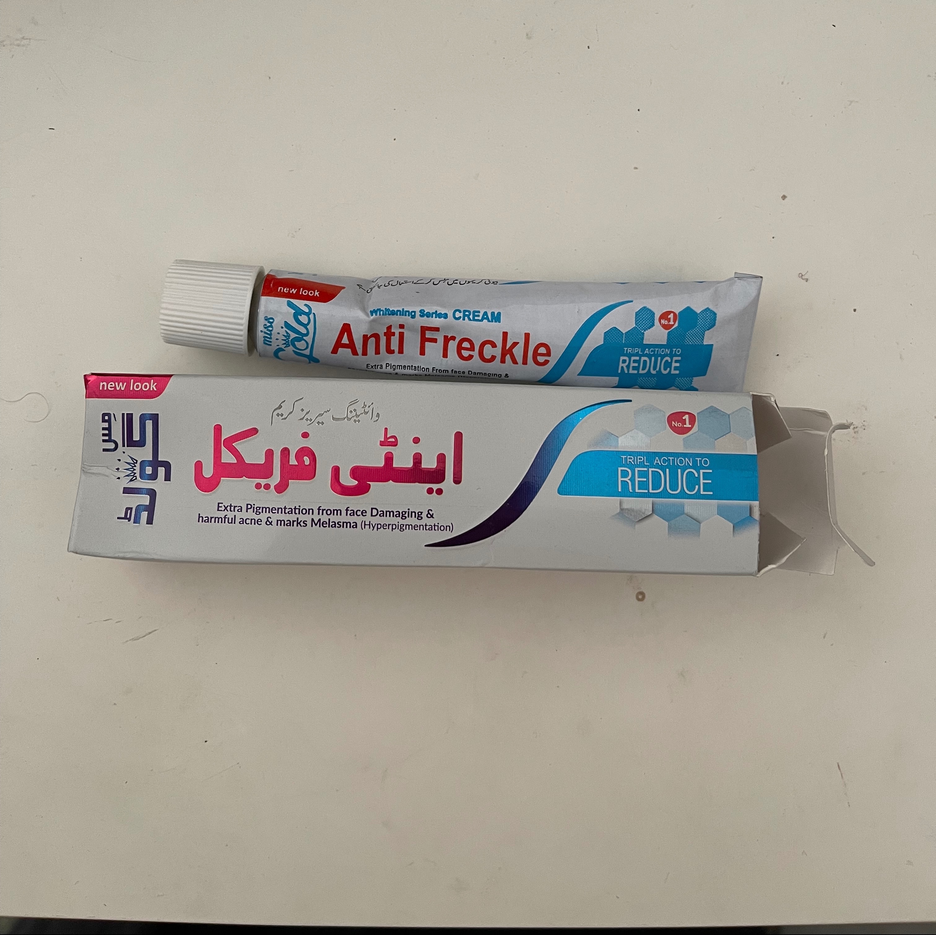 کرم سفیدکننده ضد لک و ککومک Gold Miss درمان لک، تیرگی و جای جوش صورت