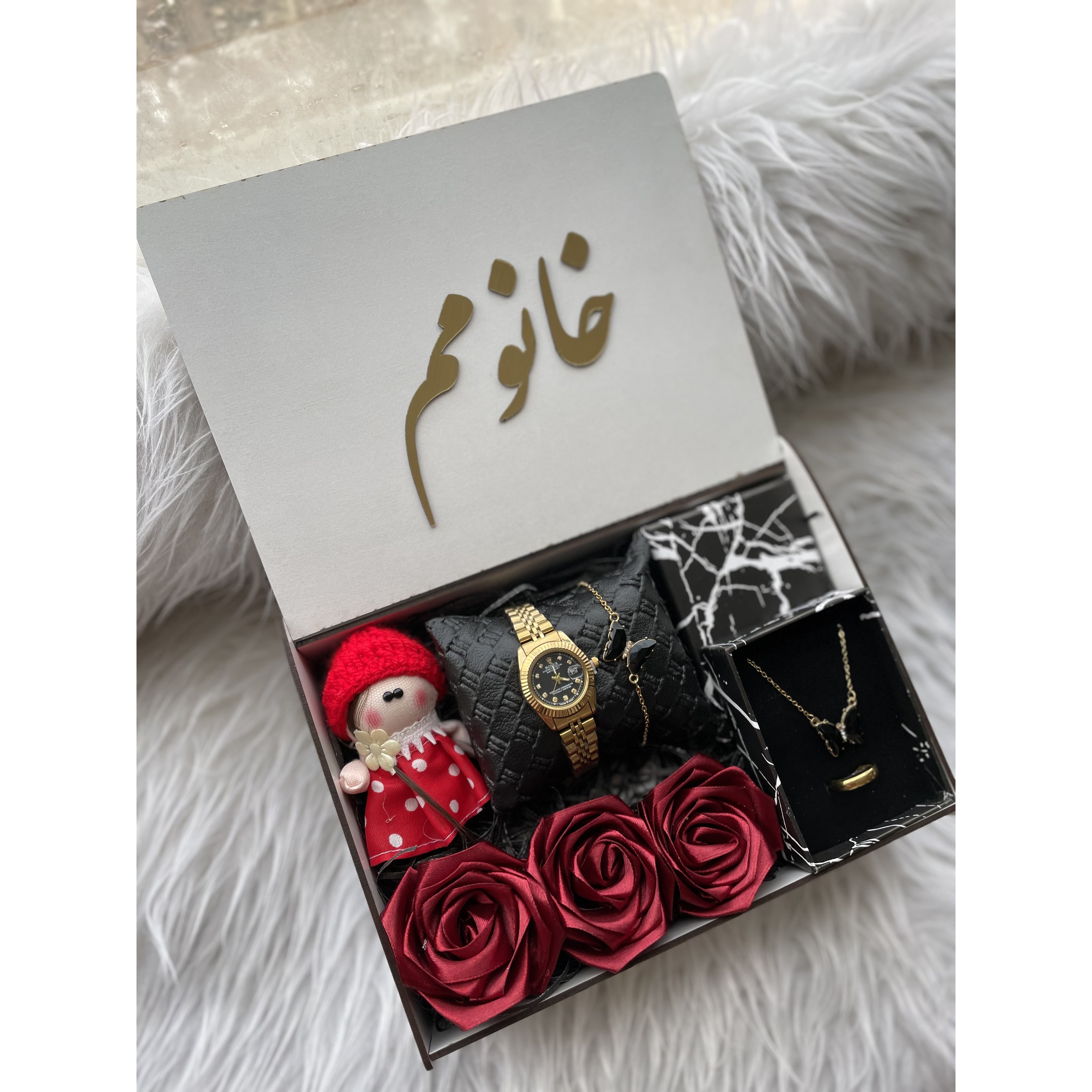 (ارسال رایگان) باکس هدیه زنانه و دخترانه شیک و خاص کادو تولد 63