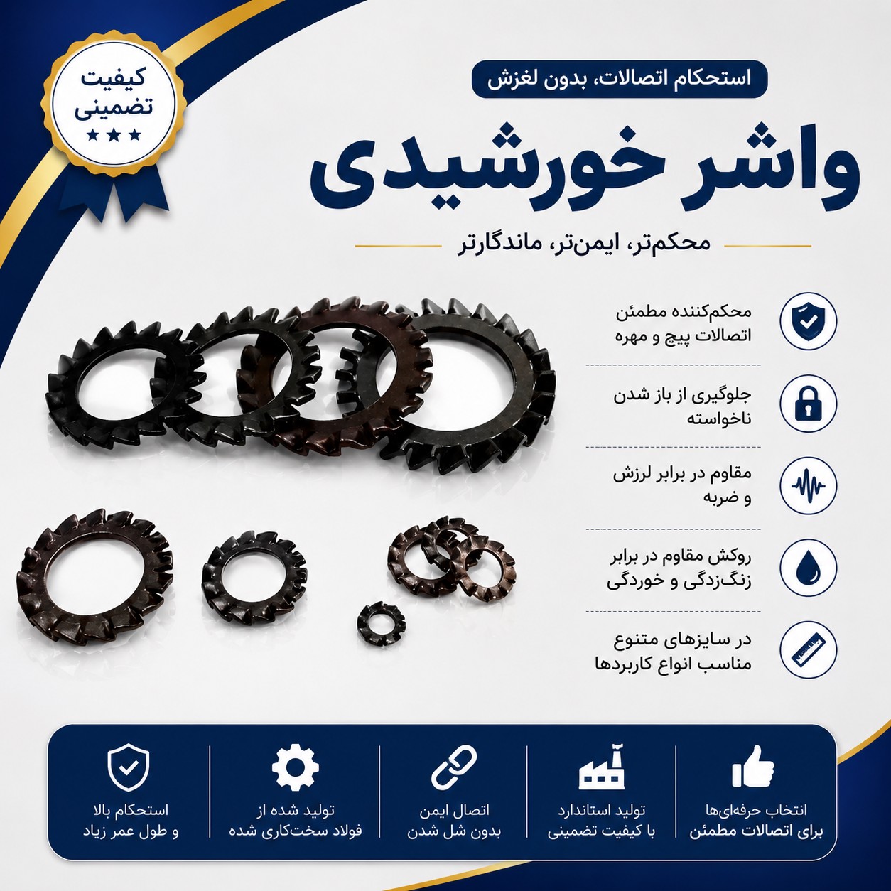 واشر خورشیدی خاردار