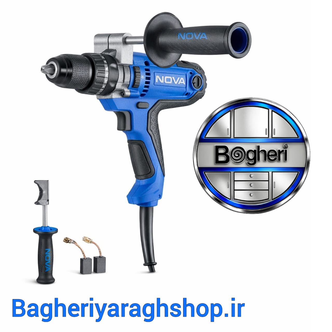 پیچگوشتی برقی چکشی صنعتی 13 میلیمنر 450 وات کد 2155