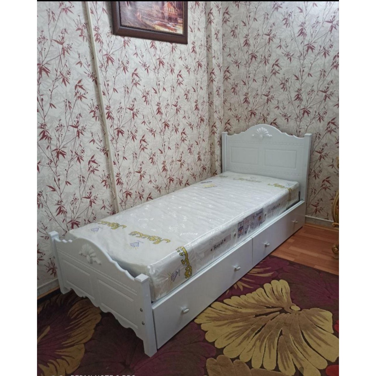 تخت خواب یکنفره مدل آرمیتا برند آغاج سایز 200 90