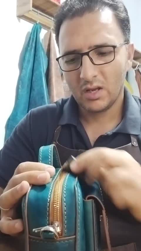 کیف دوشی دخترانه چرم کاملا دست ساز