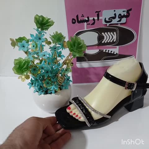 صندل زنانه مجلسی گیس بافت کد 303