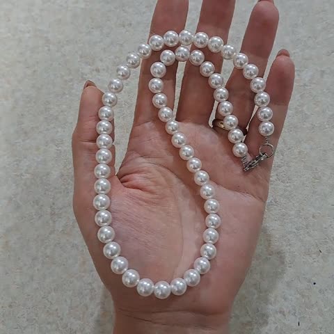 گردنبند مردانه مروارید صدفی 