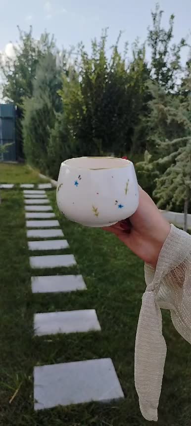 فنجان گل گلی سرامیک