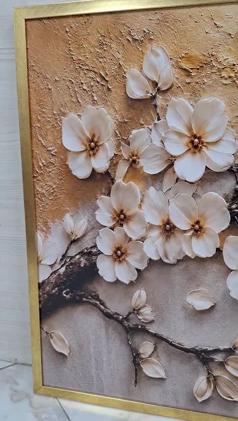 تابلو دکوراتیومدرن (شکوفه های آلو)