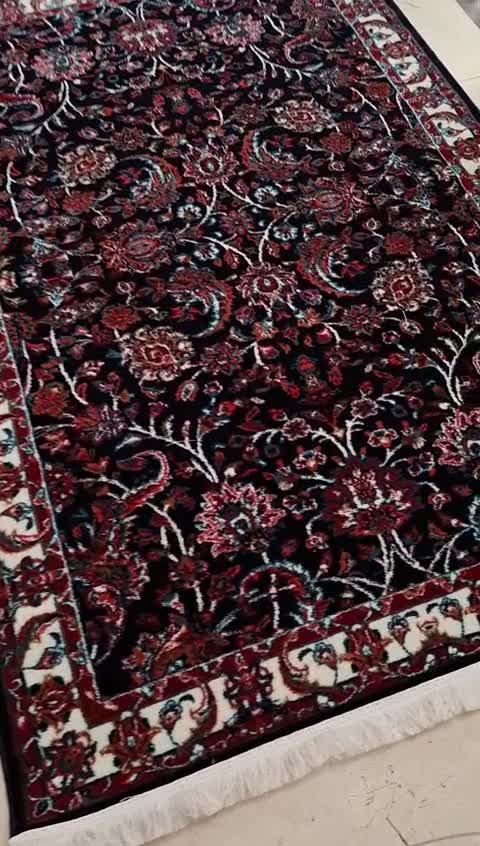 گلیم فرش پرزدار،گبه ماشینی کاشان طرح افشان 6متری کد1110s(هزینه ارسال باخریداروپس کرایه میباشد)