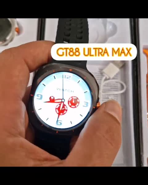 ساعت هوشمند گرد GT88 ULTRA MAX دو بند سوپر امولد بالاترین کیفیت بازار فروش تک به قیمت عمده پرفرووش