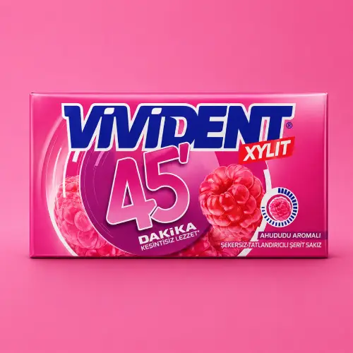 آدامس ورقهای بدون شکر Vivident با طعم شاتوت