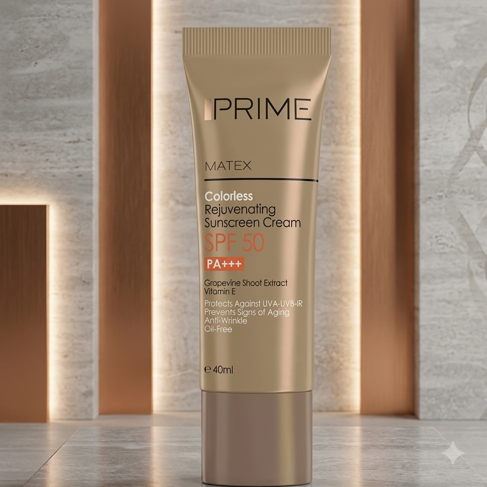 کرم ضدآفتاب رنگی پرایم SPF50 مدل Matex Tinted Rejuvinating مناسب انواع پوست، حجم 40 میلیلیتر