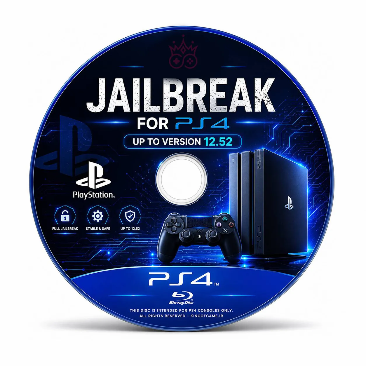 دیسک بلوری جیلبریک کپی خور کردن PS4 تا ورژن 12.52