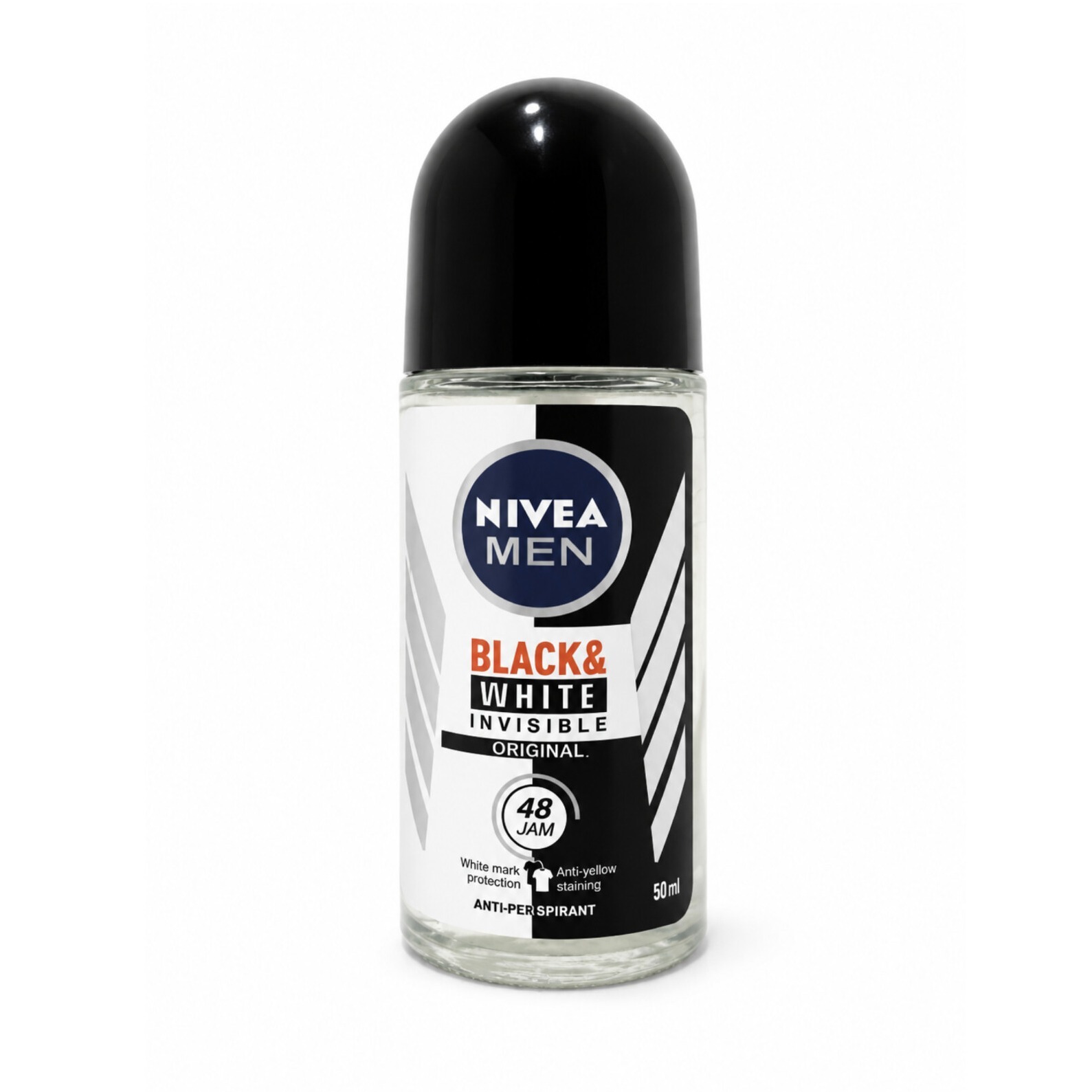 مام رول ضد تعریق 48ساعته مردانه نیواNIVEAمدلBlack White Invisible Original