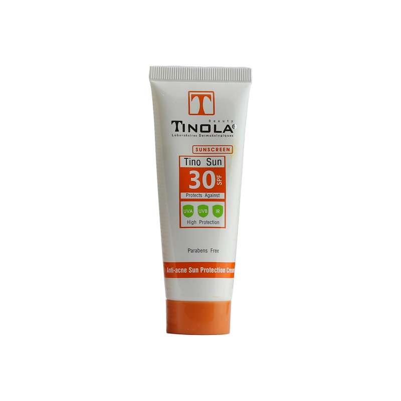 کرم ضد آفتاب بدون رنگ SPF 30 تینولا مدل Tino Sun مناسب پوستهای چرب و مختلط حجم 40 میلیلیتر