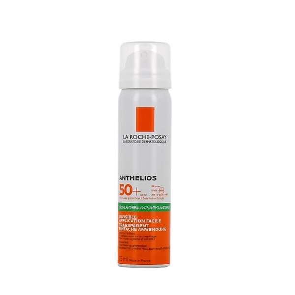 اسپری ضد آفتاب بدون رنگ لاروش پوزای SPF 50 مدل Anthelios Brume Anti Brillance مناسب پوست های چرب و مختلط حجم 75 میلیلیت