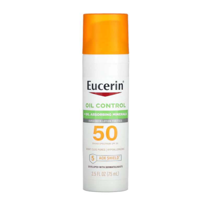 لوسیون ضد آفتاب بدون رنگ اوسرین SPF 50 مدل oil_control مناسب پوستهای چرب حجم 75 میلیلیتر