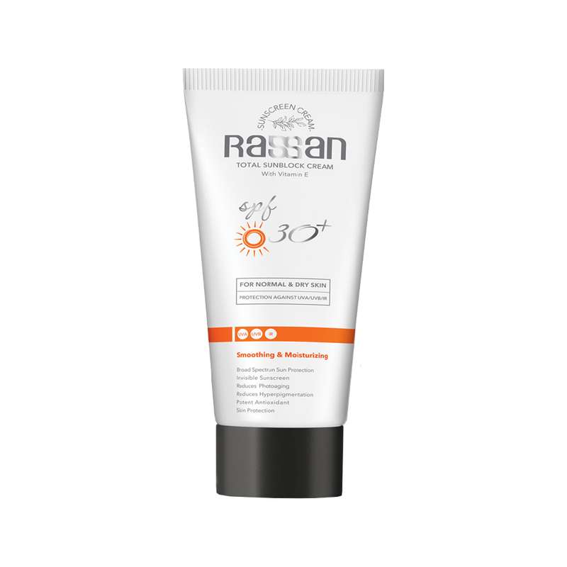 کرم ضد آفتاب بدون رنگ راسن SPF 30 مدل spectrun مناسب پوستهای معمولی حجم 40 میلی لیتر