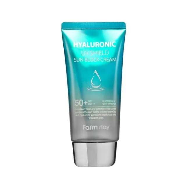 کرم ضد آفتاب بدون رنگ فارم استی SPF 50 مدل HYLARUNIC UV SHEILD مناسب انواع پوست حجم 70 میلیلیتر