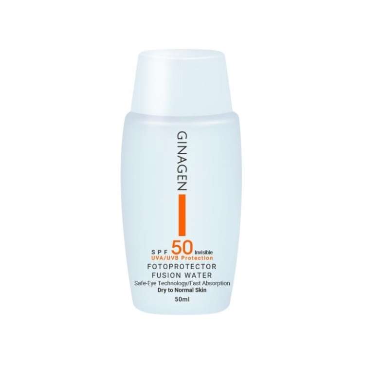 کرم ضد آفتاب بی رنگ ژیناژن مدل SPF50 مناسب پوست های معمولی و خشک حجم 50 میلی لیتر