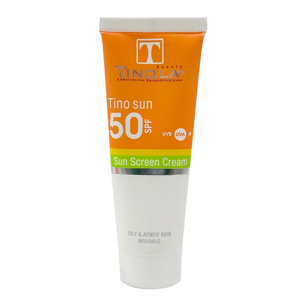 کرم ضد آفتاب بدون رنگ تینولا بیوتی spf 50 مدل 001 مناسب پوستهای چرب حجم 40 میلی لیتر