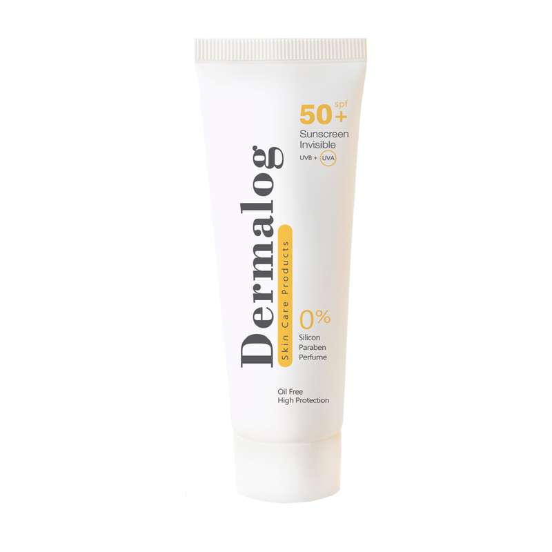 کرم ضد آفتاب بدون رنگ درمالوگ spf 50 مدل Invisible مناسب برای انواع پوست حجم 50 میلی لیتر