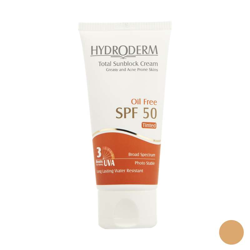 کرم ضد آفتاب هیدرودرم مدل Medium Beige SPF50 حجم 50 میلی لیتر